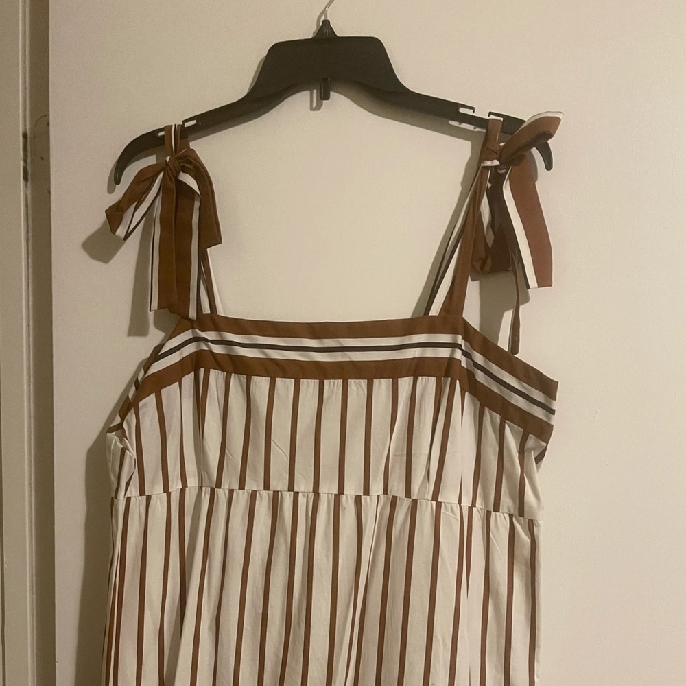 Brown striped Maxi dress